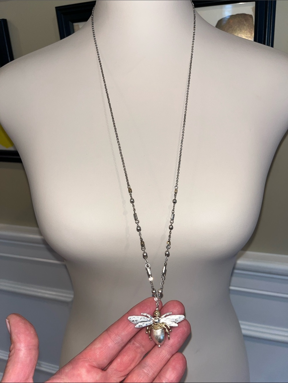 J. Jill Two Tone Bee Necklace